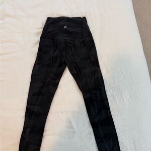 lululemon athletica Black Camo Leggings